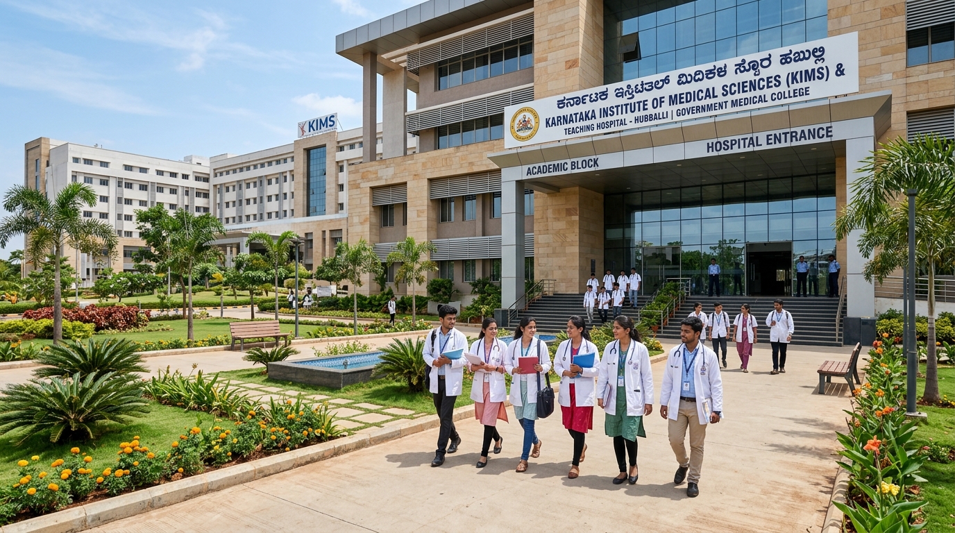 Medical students at Karnataka Institute of Medical Sciences (KIMS) Hubballi